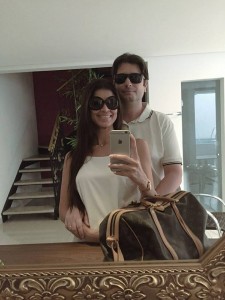 Walter Costi con la moglie Jam Oliveira
